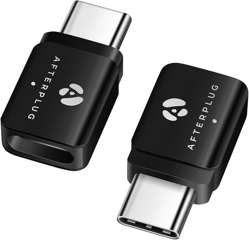 Afterplug USB C Extension Adapter, USB-C Male to Female, Thunderbolt 3/4/5 Extender, 80Gbps, 8K@60Hz Video, 240W PD (2-Pack), Black - Image 1